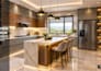 design kitchen interior in 3d and render